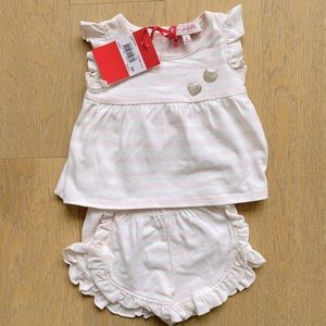 LILI GAUFRETTE Striped Tank and Short Set 3M